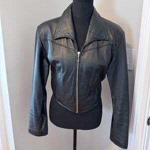 Vintage Wilson Women's Classic Black Leather Jacket